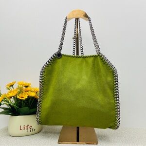 Brand New Stella McCartney Green Tote with Silver Chain Detail